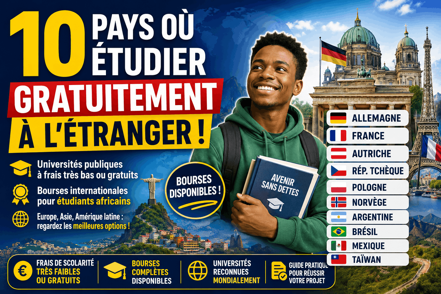 10 pays où les étudiants internationaux peuvent étudier presque gratuitement