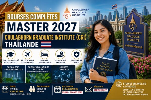 Bourse CGI 2027 pour un Master en Sciences