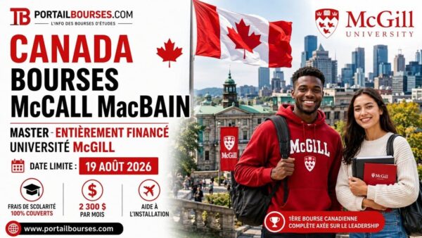 Bourses d'études McCall MacBain 2027 à l'Université McGill