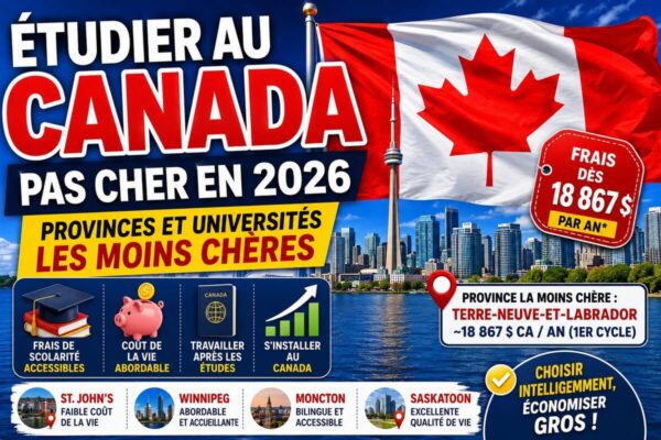 Étudier au Canada pas cher en 2026 les provinces et universités les moins chères pour étudiants internationaux
