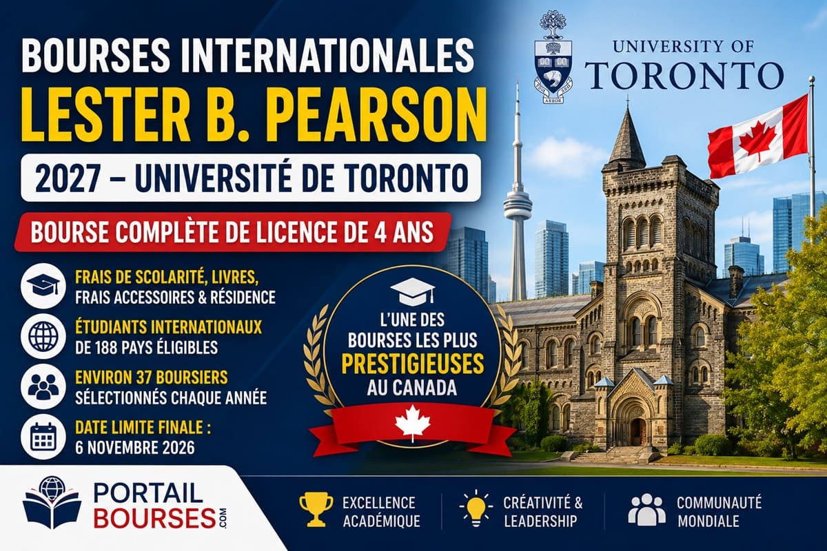 Bourses Internationales Lester B. Pearson 2027 à l'Université de Toronto