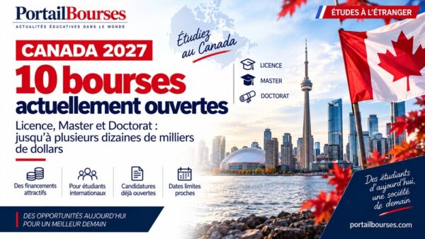 Les Meilleures Bourses d'Études au Canada Actuellement Disponibles